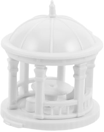 Lurrose Statuetta in Miniatura Di Gazebo: Ornamento Da Giardino Zen in Scala 1:100, Padiglione Vintage, Statua, Vaso, Bonsai, Decorazione Micro Paesaggio