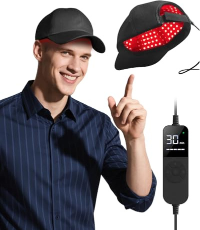 Casque laser à lumière rouge pour la perte de cheveux–Casque laser LLLT avec 660, 850 et 940 nm+impulsion infrarouge–Casque de croissance capillaire pour hommes et femmes,soulagement de la douleur