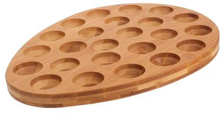 Portauova in Legno, Vassoio Quadrato per Uova, 10 Posti | Organizzatore per Frigorifero e Piano Cucina, Semplice e Pratico, Finitura Verniciata