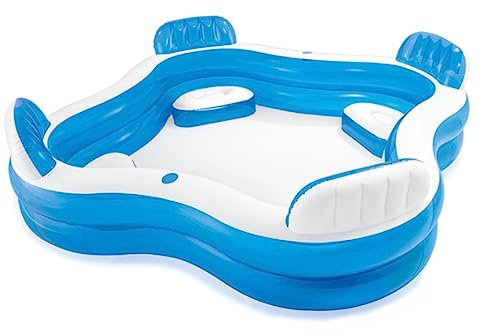 OUYUE Paddling Pool Inflatable Pool Inflatable Swimming Pool Outdoor Garden Swimming Paddling Pool With Seats And Headrest Backseat Family Pool Family Swimming Pool Garden