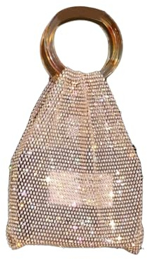 Gissroys Elegante Artista Decorativo Hecho Nylon Bolsa De Moda Monederos Con Rhinestones Organización Rhinestones Bolsa De Almacenamiento