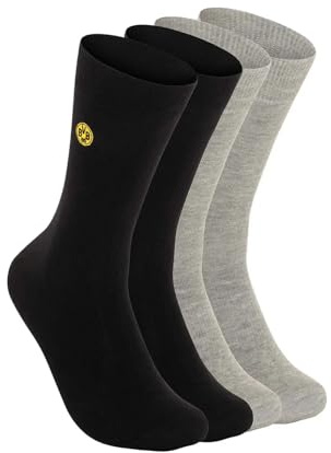 Dortmund Borussia BVB Lifestyle College Socken Socks 2er Pack (DE/NL/SE/PL, Numerisch, 43, 46, Regular, Regular, business)