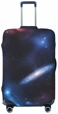 ADAhgu Modische Kofferhülle mit Galaxie-Stern-Aufdruck, personalisierter Gepäckschutz für Reisen und Business, Schwarz , XL