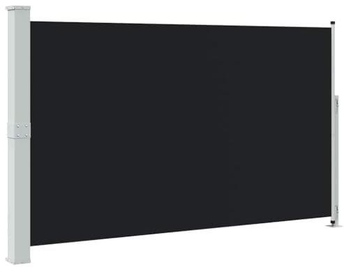 Protector de viento para balcón, toldo lateral extensible, 180 x 300 cm, negro, para balcón, piscina, terraza