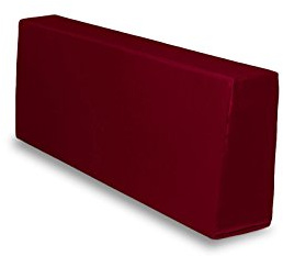 TexDeko Rückenkissen 120x43x20/15cm für Palettenkissen In- & Outdoor wasserabweisend Bezug mit Reißverschluss waschbar (Bordeaux)