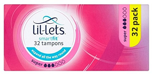 Lil Lets, assorbenti interni senza applicatore super assorbenti, confezione da 12