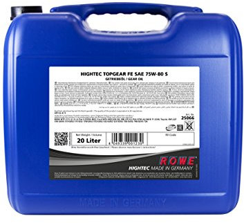 ROWE Hightec Topgear FE SAE 75W-80 S - 20 Liter PKW Getriebeöl voll-synthetisch| Made in Germany