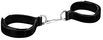 EIS Handfesseln | für Bondage | in Lackoptik | größenverstellbar | Sex Toys | mit Karabinerhaken | Erotik | Sex Spielzeug für Paare | Für Sie & Ihn