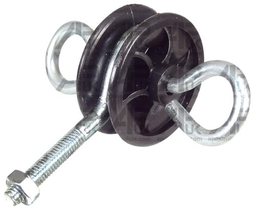 25x Two 2 way Round Electric Fence Gate Anchor Handle Insulator Hook bolt on