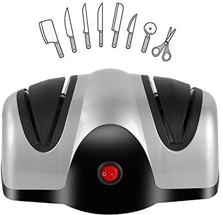 ACEOLT Aiguiseur de Couteaux électrique 220V Machine à affûter électrique Kit d'appareil de Cuisine Multi-Angle à 2 étages pour Couteaux, Ciseaux, Tournevis
