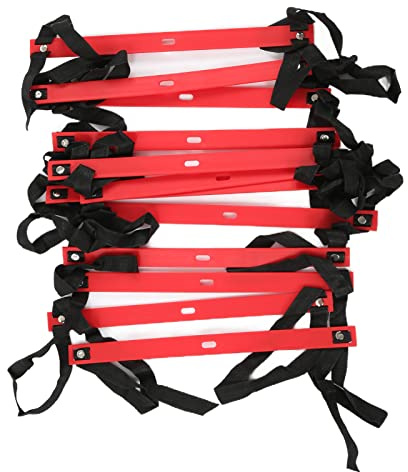 SPYMINNPOO Agility Ladder Speed Training Equipment, Fixed Agility Ladder Football Speed Rope Ladder for Football Exercise Sports Training 6M 12Rung(red) Sportinggoods Athletics Supplies