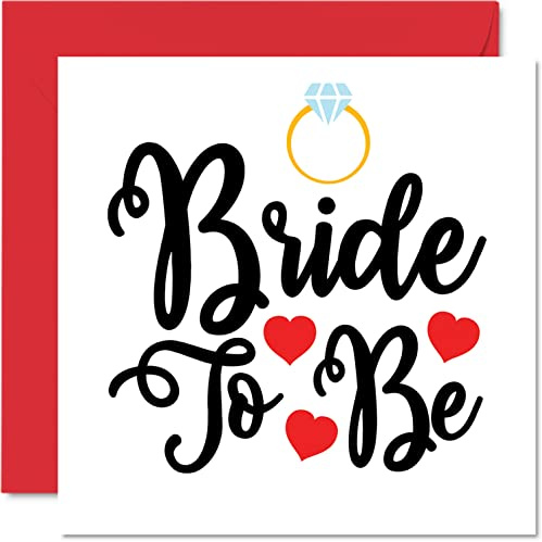 Stuff4 Verlobungskarten für Paare, Bride To Be | Glückwunschkarten für Verlobungen, Verlobte, Verlobte, 145 mm x 145 mm