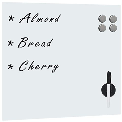 vidaXL Magnettafel Wandmontage Glasmagnettafel Magnetboard Memoboard Wandtafel Glastafel Glasboard Schreibtafel Whiteboard Pinnwand Glas 40x40cm