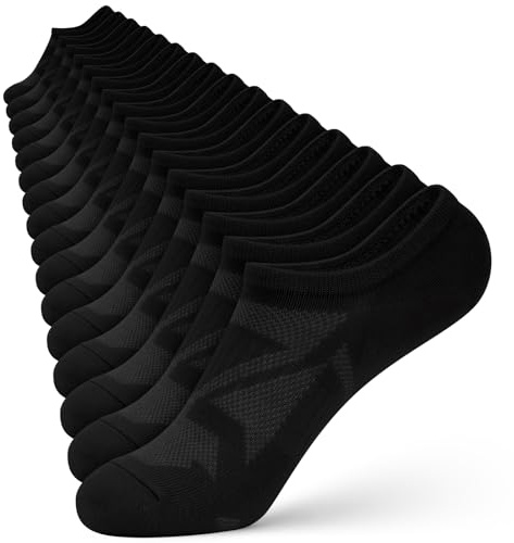 wernies No Show Socks for Women - 8 Pairs Low Cut Invisible Casual Short Ankle Socks for women Black 5-8