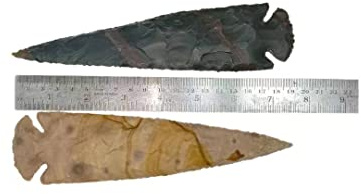 texasrun 2PCS 7 Flint Points Arrowhead Hadmade New Project Count Collection Spear