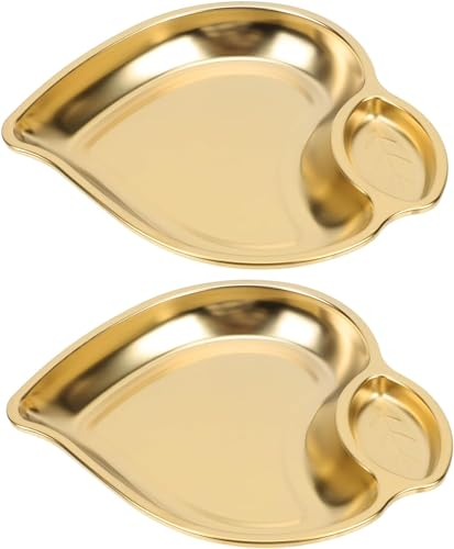 Serviertablett, 2 Stück Edelstahl-Salatschüssel, Mittagstabletts, kleine Servierschüsseln, Metall-Campingteller, Edelstahl-Snackbehälter, Edelstahl-Kinderteller, Kleinkind-Snackbehälter, Lebensmittelt