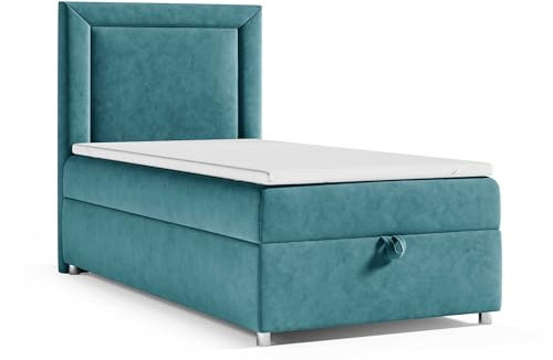 Best For Home Trinity K3 Einzelbett | Boxspringbett 80x200 Mit Bonell Federkernmatratze | Matratzentopper | Bett Mit Matratze Und Stauraum | Lieferung An Die Bordsteinkante