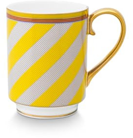 Pip Studio Chique Henkelbecher Stripes gelb 350ml