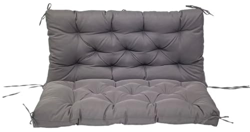 Tielag Gartenbank Auflage, Outdoor Sitzauflage für Bank, Sitzkissen Bank, Bankauflage Bankkissen 120×50×50cm, wasserdichte Sitzbank Sitzpolster, Dunkelgrau