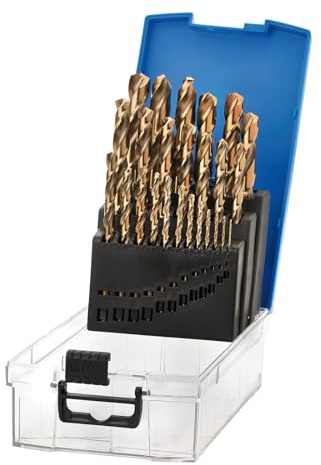 Draper 25pcs Expert HSSE M35 Cobalt Drill Bit Set - 08978 - for Alloy Steel, Titanium Alloys, Stainless Steel, Hardened Steel, Cast Iron and Carbon Steel