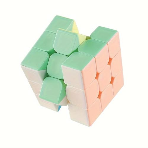 Zauberwürfel, Speed Cube 3 x 3 Magic Cube 3D Magischer Würfel Spielzeug für Konzentrations und Kombinationsübungen, Dreht Sich Schneller und Präziser, Super Robust mit Lebendigen Farben (Macaron)