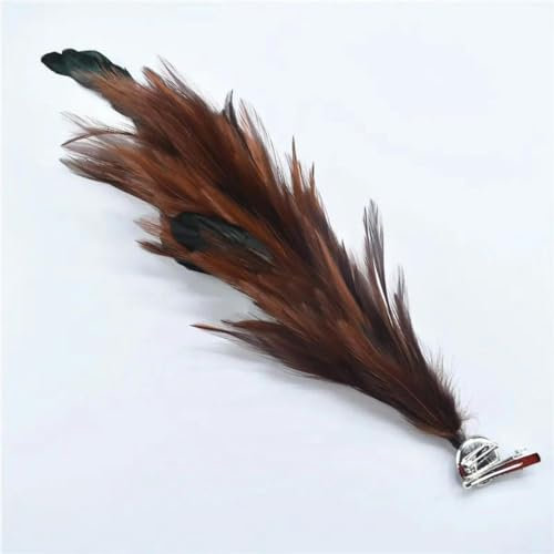ZUYCML 1 Bouquet de Plumes de Faisan de Dinde, Fleurs, Fournitures Artisanales de Bricolage, décoration de Coiffure, Accessoires de Carnaval, Plumes Brunes