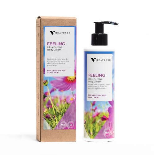 FEELING, Crema Corpo Idratante Pelle Secca - Crema corpo Bio con 12 potenti ingredienti come olio di rosa canina, Amalaki, Jojoba, Karité, Avocado o Neem - Crema pelle secca - Crema corpo donna