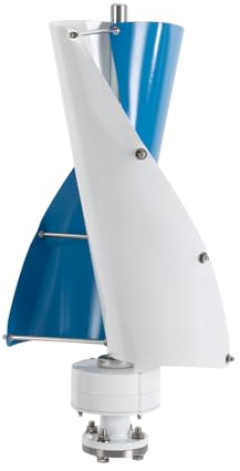 banborba Generador de viento vertical de 100 W, turbina eólica trifásica de 12 V, turbina eólica vertical de 2 cuchillas con dispositivo de control, adecuado para barcos, cenadores, cabañas o casas