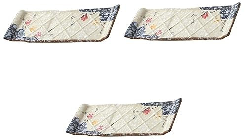 Alipis 3 Pezzi Piatto Di Sushi In Ceramica Vassoio Da Portata Giapponese Piatto Di Sushi Colorato Piatto Di Sushi Piatto Di Sushi Giapponese Vassoio Di Sushi Piatto Di Cibo In Stile