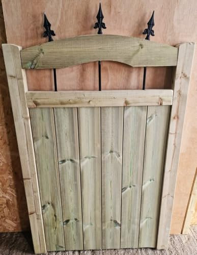 Wooden Garden Dome Gate Pedestrian Gate Wooden Pressure Treated 5ft 150cm,(120 cms High x 90 cms Wide x 5 cms Deep)
