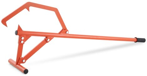 VEVOR Munstycke domkraft 1 219 mm diameter lyftare 63,5 cm, robust stålaxellyftare med justerbar lutande krok, skogsbruksverktyg, för rullning, skärning, lyftning