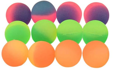 DRESSOOS 12stücke Hüpfball Aus Gummiball Für Junge Mädchen Große Bounce Bälle Als Party Spielbälle Hüpfbälle Für Karnevalspartys Langlebiges Hüpfspielzeug Für Junge Mädchen