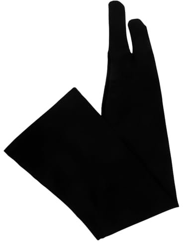 Hoement Two-finger Drawing Glove Black Medium Breathable Digital Drawing Gloves for Artists and Graphics Tablets and Sketching