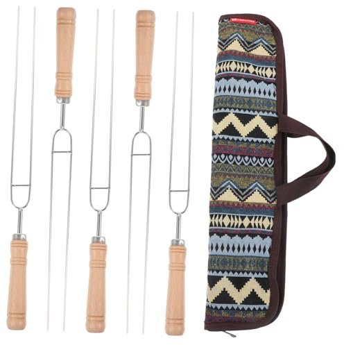 Toddmomy 5 Pièces Brochettes Inoxydable pour Bbq Shaped Skewers pour Grillades Plein Air
