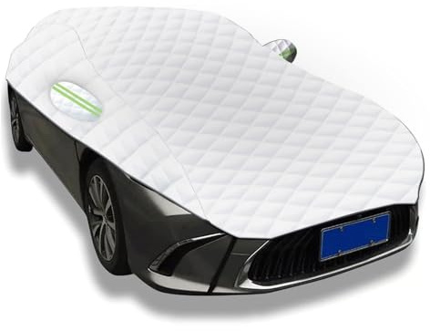 Mezza Copertura per Renault Captur | 4227 x 2003 x 1576 mm | con Cotone copriauto Tutte Le Stagioni Telo Auto antigrandine per Impermeabile Antipolvere Protezione UV(Silver)