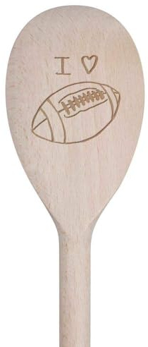 Azeeda 30cm 'I Love Rugby' Wooden Cooking Spoon (SO00024651)