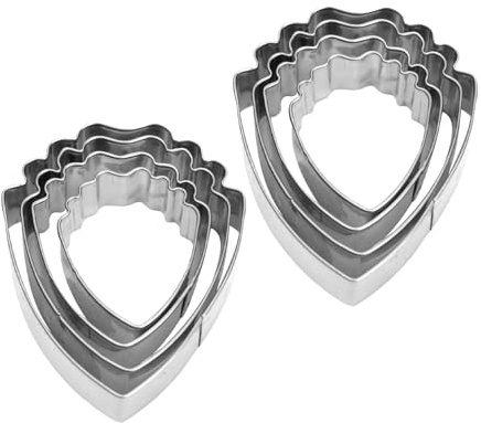 GARVALON Set di 8 Utensili per Argilla in Acciaio Inossidabile a Forma di Petalo, Stampi Creativi per Progetti DIY e Taglio Fondant, per Decoratori Principianti ed Esperti