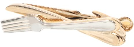 Healeved Pince À Cravate Homme En Cuivre Accessoires De Cravated MéTalliques ÉLéGants Design Fourchette Et Couteau Clip De Cravated Unique Pour RéUnions D'Affaires Et Mariages Maintien Fiable