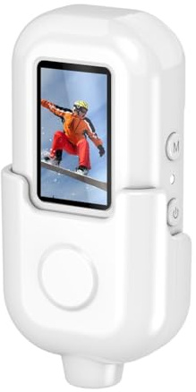 Lecreatekit Videoregistratore digitale portatile 1080P con schermo a colori da 0,96 pollici, obiettivo grandangolare a 140°, batteria da 500 mAh, rilevamento del movimento e controllo tramite app per