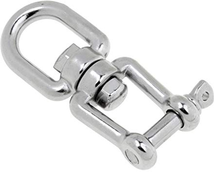 Inzopo 4 mm, 5 mm, 6 mm, 8 mm, 10 mm, 12 mm, grado marino, 304, acero inoxidable, conector de cadena de anclaje, grillete giratorio, mandíbula - 10 mm
