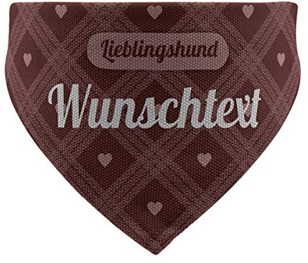 printplanet® - Hundehalstuch mit Name oder Text - Halstuch für Hunde - Layout Lieblingshund - Größe S