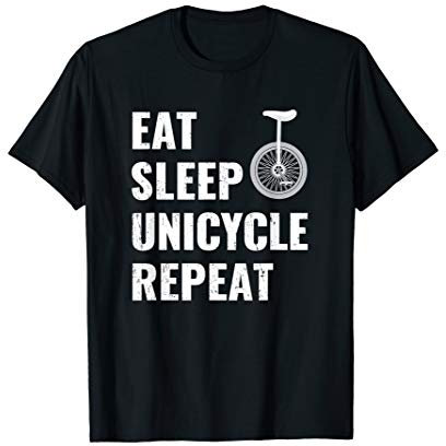 Essen Schlafen Schlafen Einrad Schwarz T-Shirt