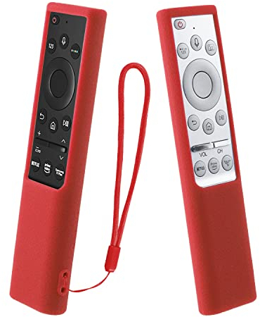 Funda Protectora de Silicona para Samsung Mando a Distancia, BN59-01311G BN59-01311B BN59-01265A BN59-01358B, Funda Mando para Samsung, Antideslizante, A Prueba de Golpes, Lavable (Rojo)