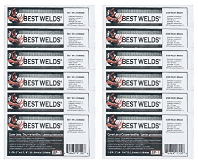 Best Welds Cover Lens for Welding Hoods – 2 X 4 1/4 Premium Quality Clear Plastic Cover Lenses
