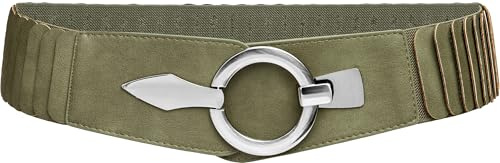 Caspar GU300 Damen elastischer breiter Stretch Taillengürtel