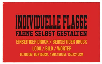 ACEPRUT Fahne Selbst Gestalten - Ein/Beidseitiger Druck - Logo/Bild/Wörter - mehrere Größen - Personalisierte Individuelle Dekorative Fahnen für Den Innen- oder Außenbereich