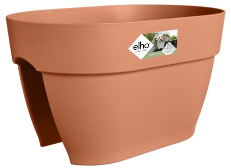 Elho Vibia Campana Flower Bridge 40cm jardineras - Terra | L 26 x An. 39 x Al. 22 cm | Apta para exterior