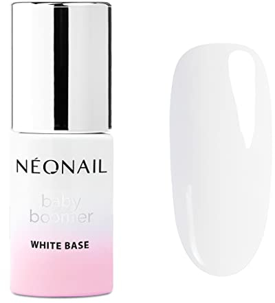 NEONAIL Nagellack, semi-permanent, Base Coat, 7,2 ml, UV-Gel-Lack, semi-permanent, für Baby Boomer, Weiß, Basislack, UV-Gel, Nail Art