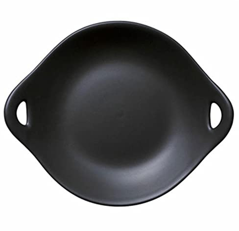 Lasagnera Teglia da forno in ceramica, Bakeware in ceramica a fondo piatto a doppio orecchio, Teglia da forno a colori tonda, Teglia da forno speciale for forno a microonde Teglie da Forno ( Color : N