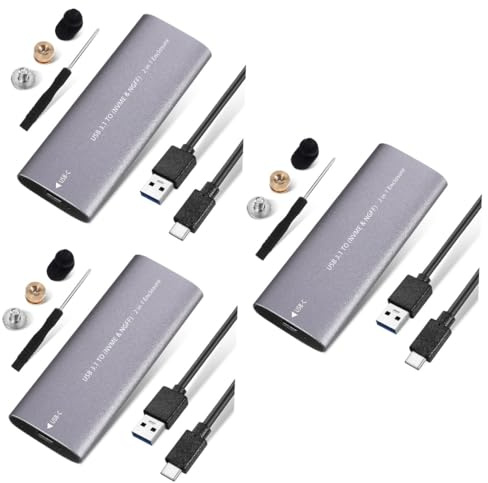Angoily 3pcs Portable External Hard Drive Solid State Drive SSD Type-c Cable for Laptop Desktop Storage